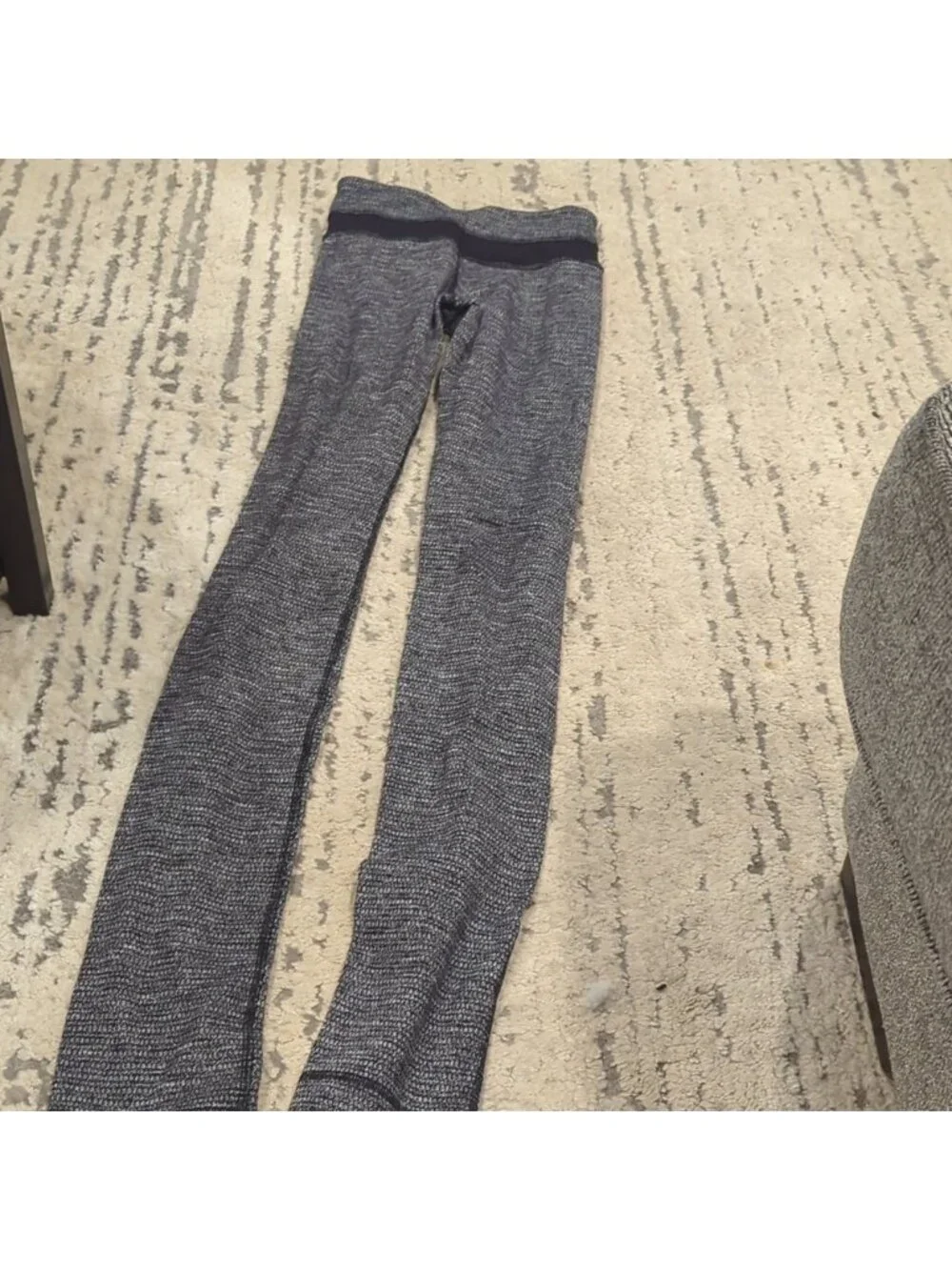 Lululemon Skinny Groove Pant Coco Pique Black / Black EUC